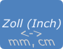 Zoll, Inch, mm, cm